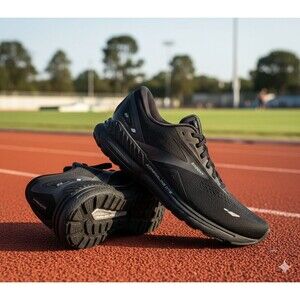 Brooks Adrenaline GTS 23 Men's Running Shoes Black/White/Silver, Size 9.5 Wide